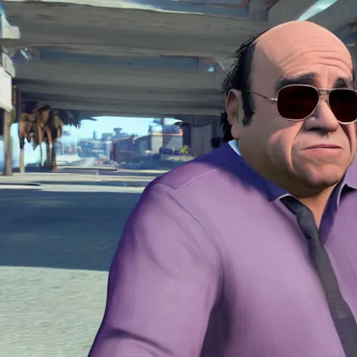 Image similar to in-game screenshot of Danny Devito in Grand Theft Auto V (2013)