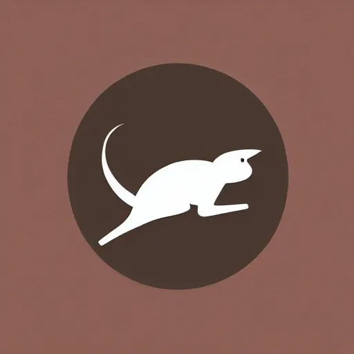 Image similar to circular logo of a jerboa in a minimalist style