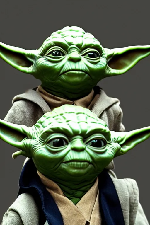 Image similar to yoda big toothy smile wearing a suit