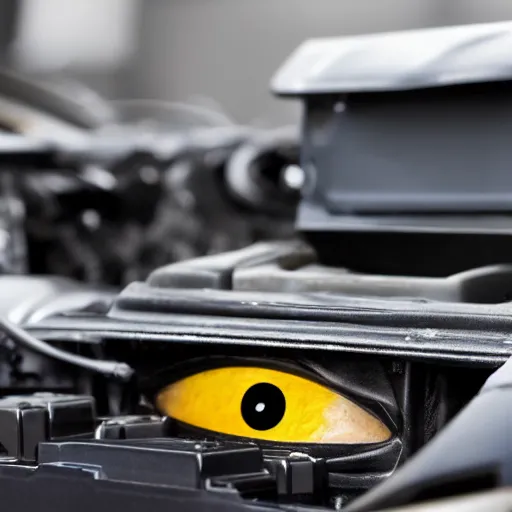 Image similar to car battery with eyes.