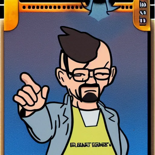 Image similar to walter white in a pokemon card