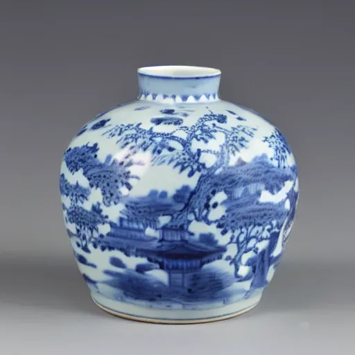 Image similar to photographs of kangxi blue and white porcelain