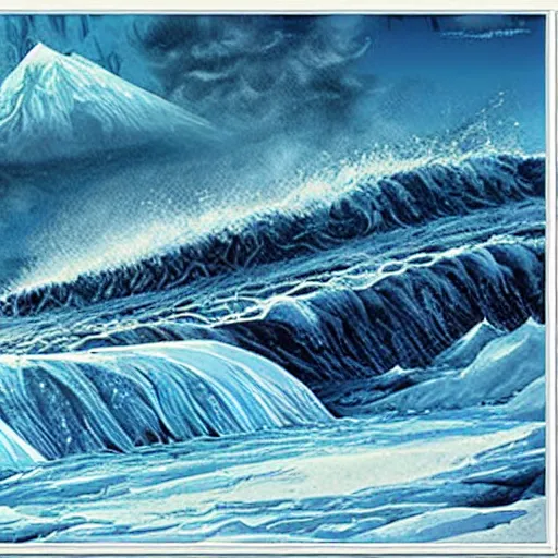 Image similar to frozen tsunami