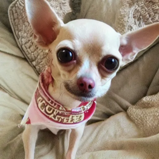 Image similar to cthulhu chihuahua with a smirk