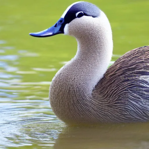 Image similar to eine ente mit einem hut und einer brille