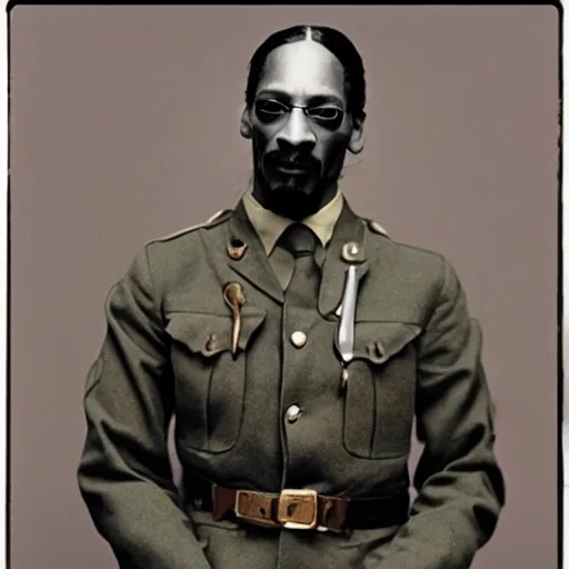Image similar to [ [ [ [ [ snoop dogg ] ] ] ] ] as world war 1 soldiers