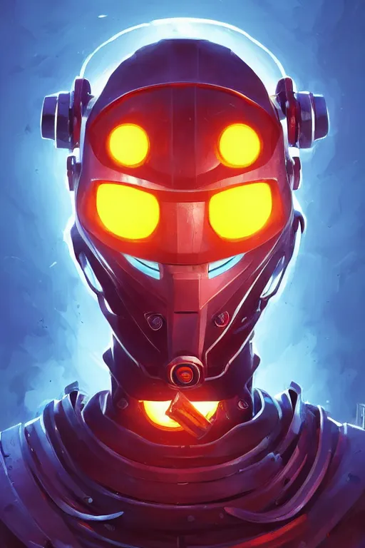 Image similar to epic mask helmet robot ninja portrait stylized as fornite style game design fanart by concept artist gervasio canda, behance hd by jesper ejsing, by rhads, makoto shinkai and lois van baarle, ilya kuvshinov, rossdraws global illumination radiating a glowing aura global illumination ray tracing hdr render in unreal engine 5