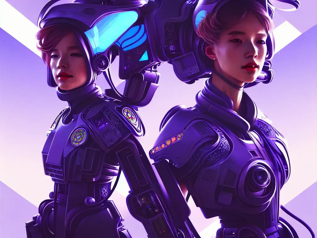 Image similar to portrait futuristic planet earth police uniform female, in a future huge spaceship internal, neon light, ssci - fi and fantasy, intricate and very very beautiful and elegant, highly detailed, digital painting, artstation, concept art, smooth and sharp focus, illustration, art by tan zi and ayanamikodon and alphonse mucha and wlop