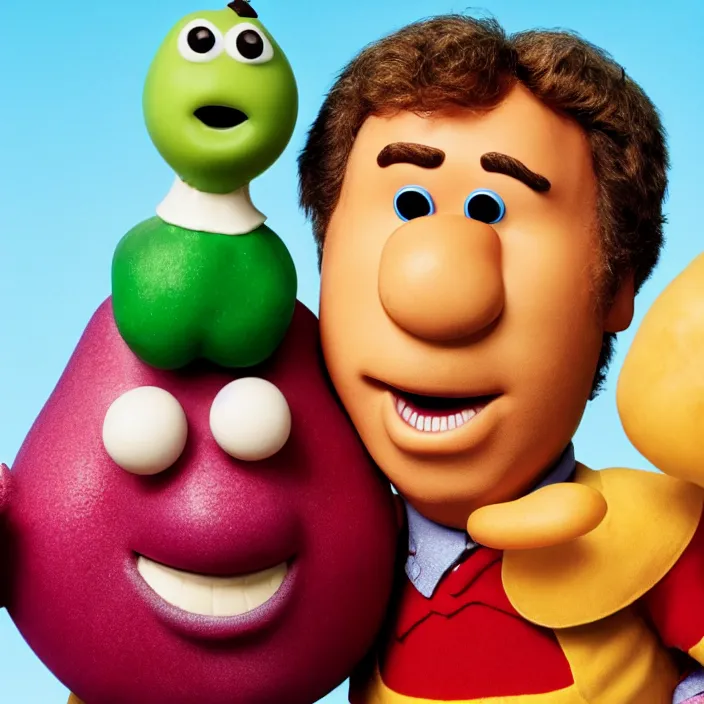 Image similar to will ferrell starring in mr potato head the dramatic movie, movie still, 8 k,