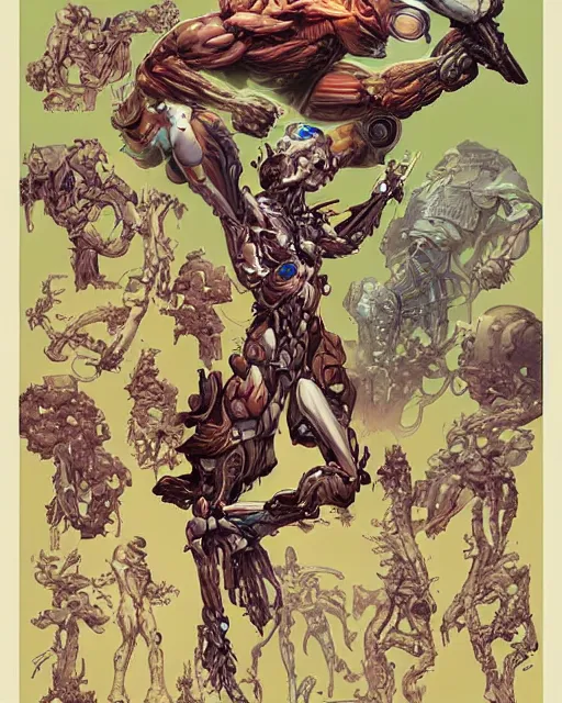 Prompt: pixel art of human muscular anatomy and cyborg hybrid by peter mohrbacher, by katsuya terada, by paul pope, by roger dean