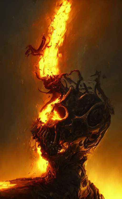 Image similar to dead as ghost rider, dynamic lighting, photorealistic fantasy concept art, trending on art station, stunning visuals, terrifying, creative, cinematic