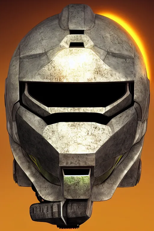 Image similar to robot ninja mask helmet halo master chief radiating a glowing aura global illumination ray tracing hdr fanart arstation by ian pesty and katarzyna da „ bek - chmiel