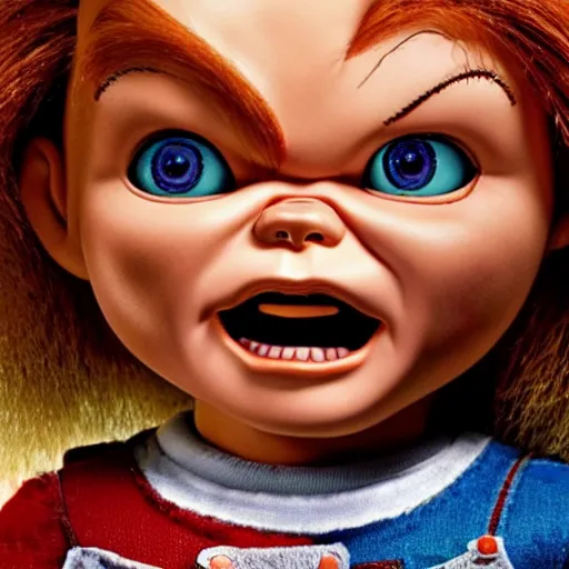 Prompt: stunning awe inspiring chucky the killer doll pixar movie, movie still 8 k hdr atmospheric lighting