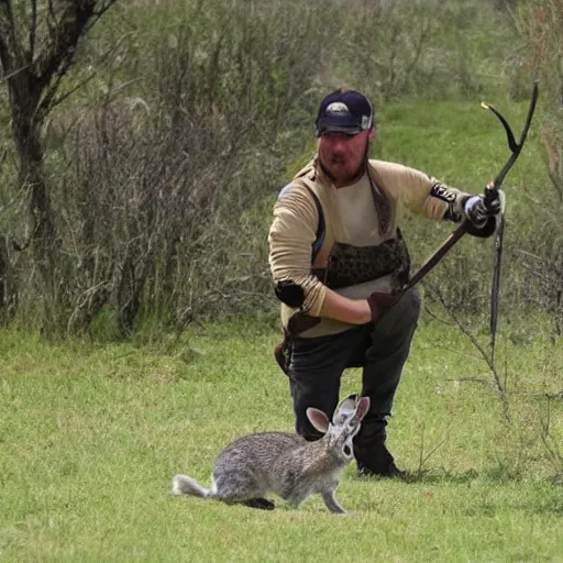 Prompt: Usada Pekora hunting rabbits