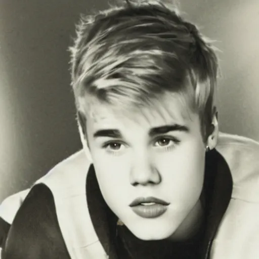 Image similar to justin bieber, 1 9 5 0 s,