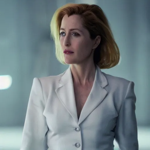 Image similar to Gillian Anderson as Trinity in the Matrix