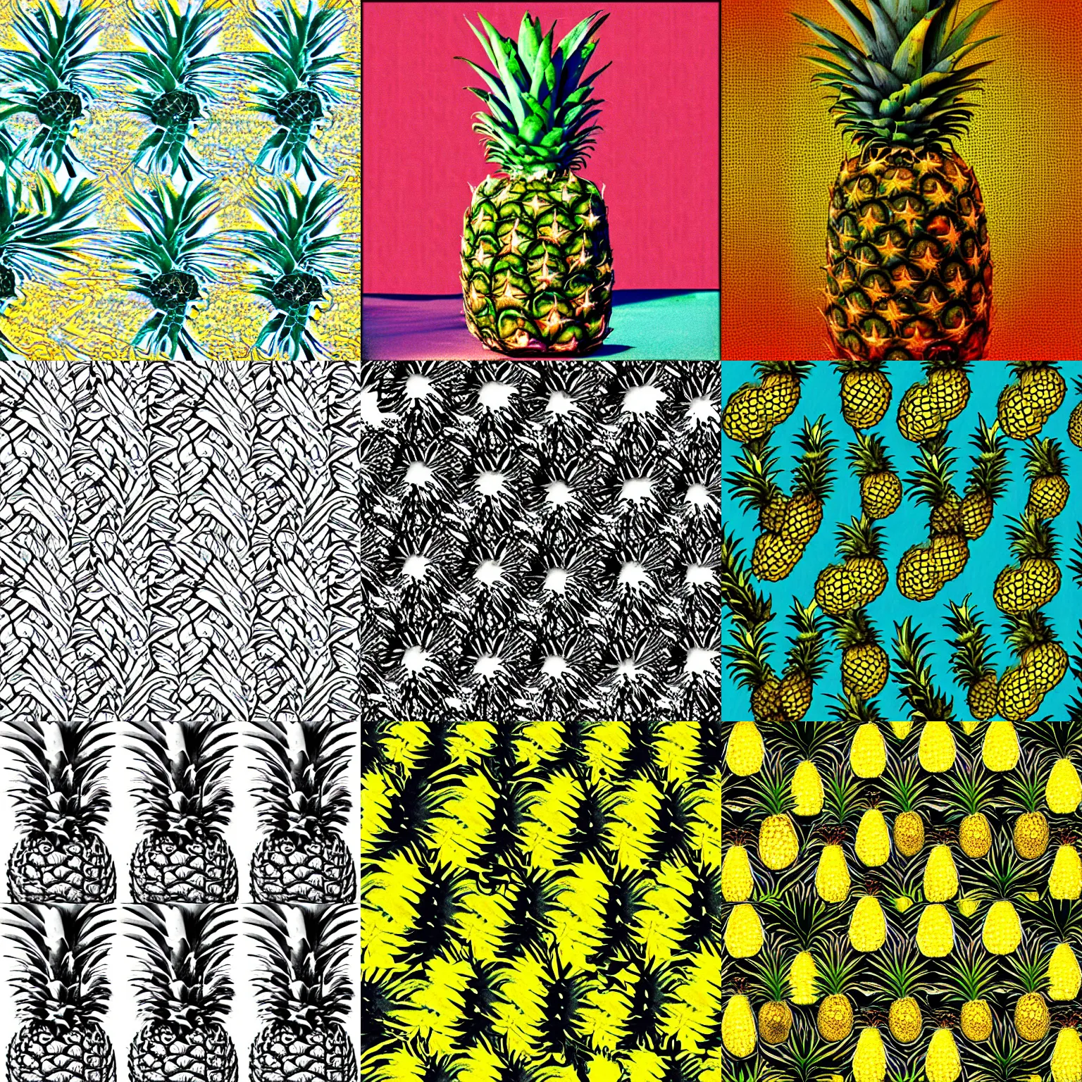 Prompt: pineapple, stereogram, digital artwork