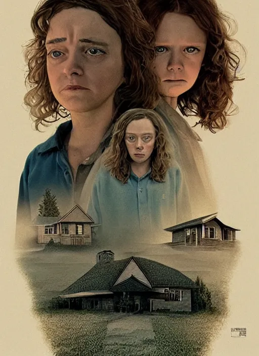 Prompt: a movie poster for hereditary ( 2 0 1 8 ), poster art by drew struzan, featured on reddit, retrofuturism, movie poster, reimagined by industrial light and magic, poster art