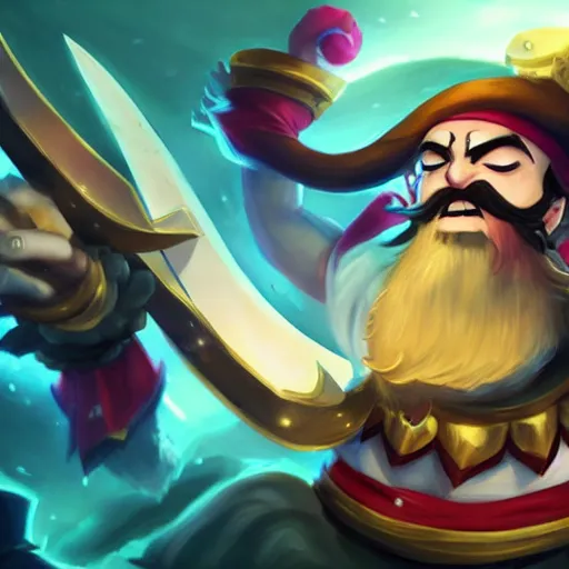 Image similar to league of legends gangplank art