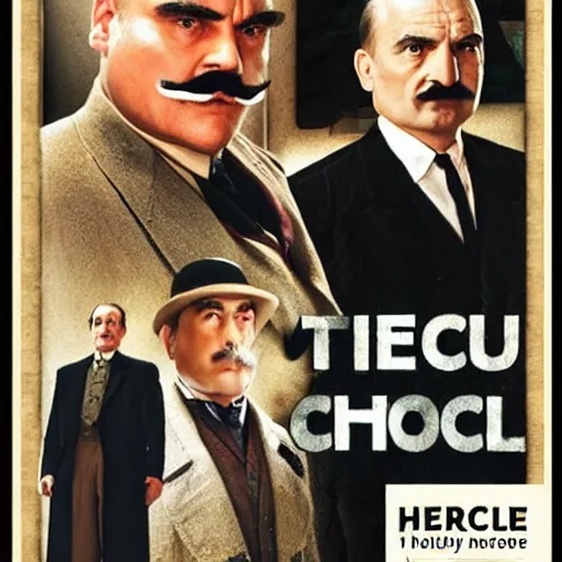 Prompt: tv serie with hercule poirot and hastings