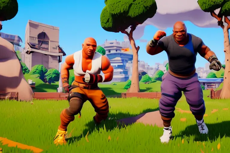 Image similar to mike tyson in fortnite