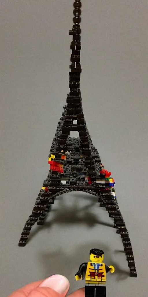 Image similar to Eiffel tower made with Lego