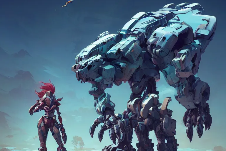 Image similar to sawtooth machine mecha animal beast robot of horizon forbidden west horizon zero dawn bioluminiscence, behance hd by jesper ejsing, by rhads, makoto shinkai and lois van baarle, ilya kuvshinov, rossdraws global illumination