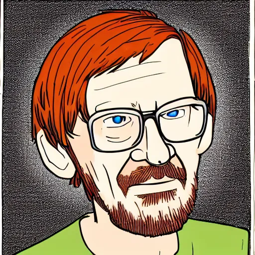 Prompt: philosopher alvin plantinga as shaggy