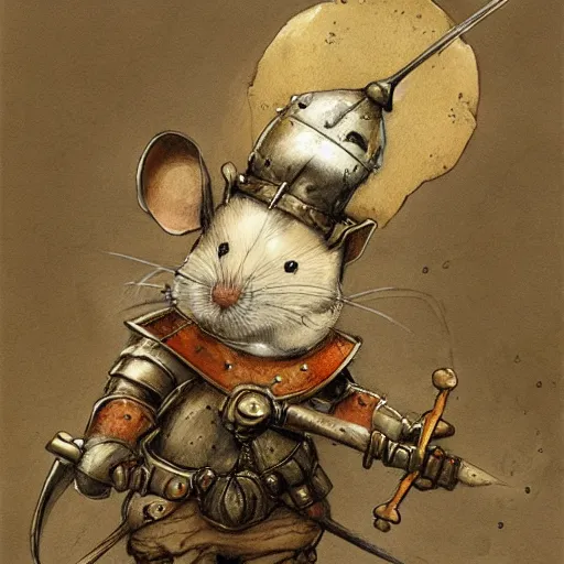 Image similar to a mouse knight by jean baptiste monge