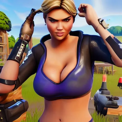 Image similar to Kate Upton in fortnite