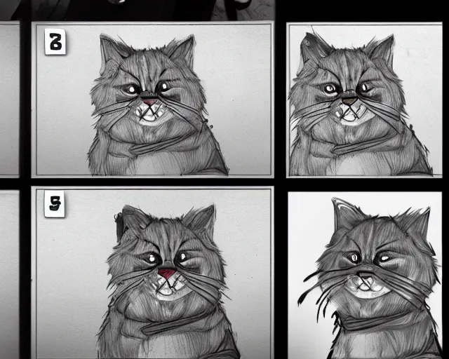 Image similar to 'how to draw king cat' step-by-step reference, trending on artstation, indie games, digital art, line art