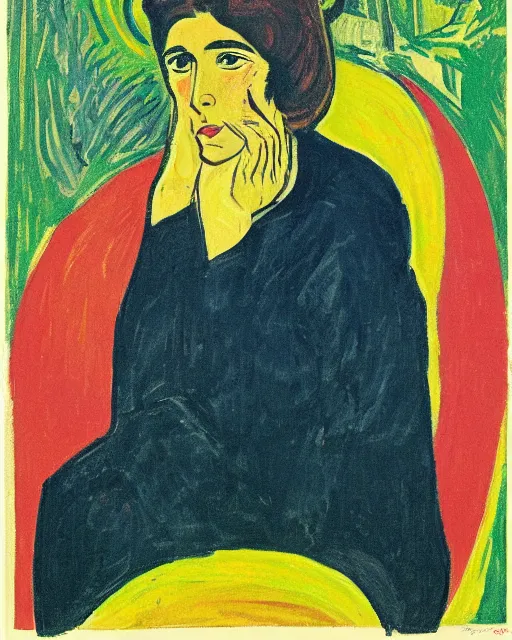 Image similar to God. Portrait by Ernst Kirchner.