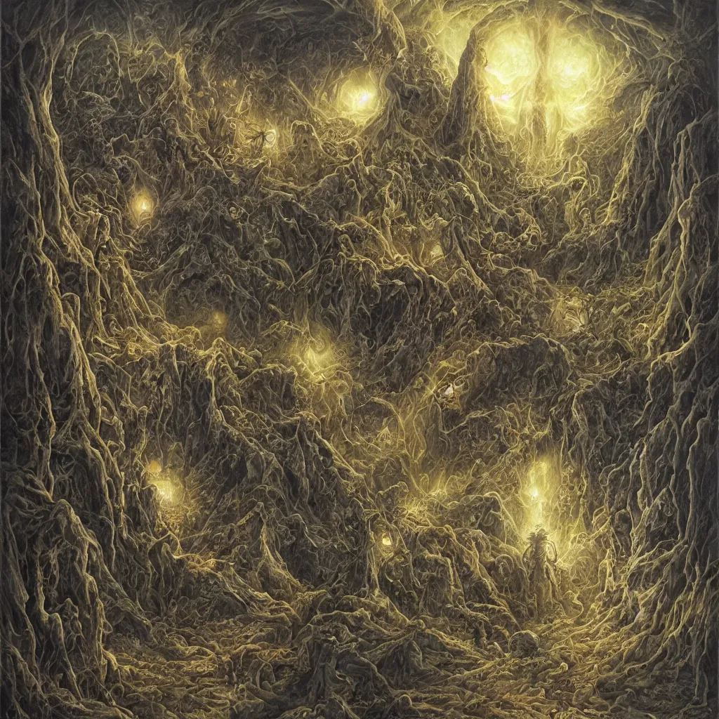 Image similar to the chamber of whispering eyes, dan seagrave art