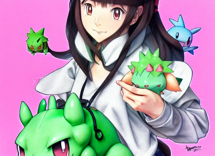 pokemon trainer green fan art
