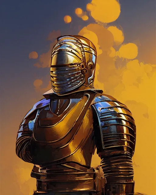 Image similar to a knight in the style of jean giraud / ralph mcquarrie / syd mead / john berkey hyper detailed photorealistic highlights and shadow hd 8 k post - processing high resolution character portrait concept art