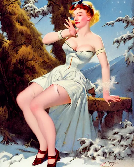 Image similar to Weiss Schnee by Gil Elvgren