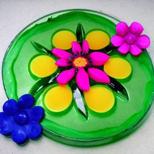 Image similar to flower jello art