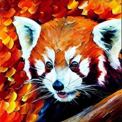 Prompt: “red panda, style of Leonid afremov”