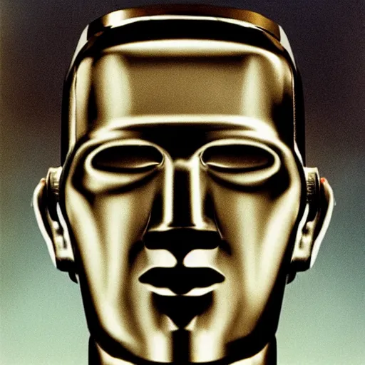 Image similar to The man with robot head, movie by David Lynch