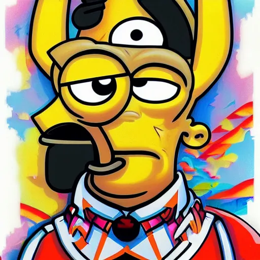 Image similar to Homer Simpson by Tristan Eaton & Greg Rutkowski