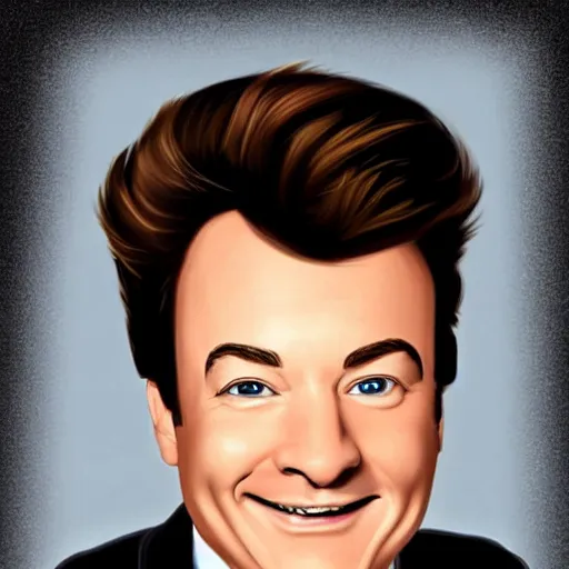 Image similar to a portrait of jimmy fallon, jay leno and conan o'brien combined