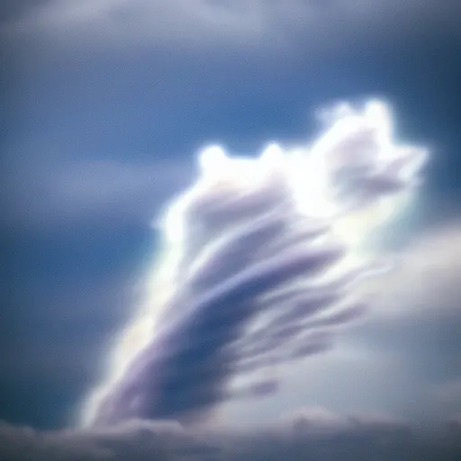 Image similar to a mesmerizing cloud looking like a dragon