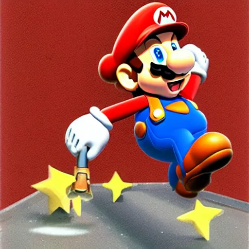 Image similar to !dream mario holding a gun , historical photo