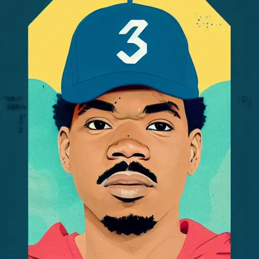 Prompt: Chance The Rapper profile picture by Sachin Teng, asymmetrical, Organic Painting , Matte Painting, meaningful, Powerful, geometric shapes, hard edges, graffiti, street art:2 by Sachin Teng:4