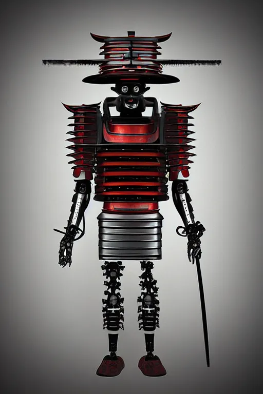 Image similar to robot samurai realistic