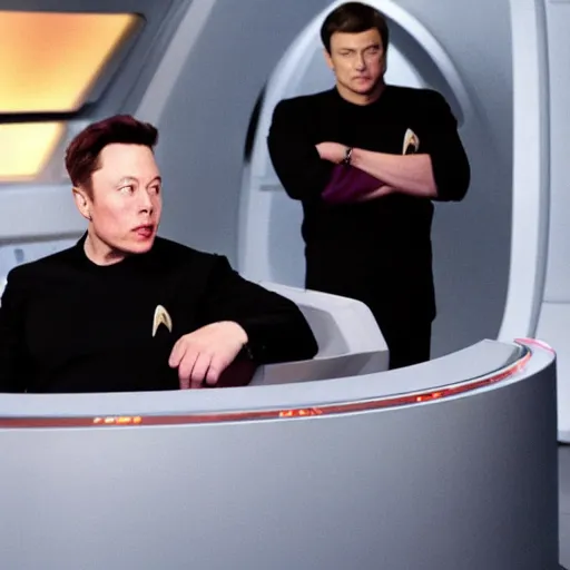 Prompt: Elon Musk in an Episode of Star Trek