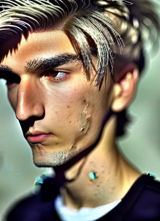 Image similar to photorealistic portrait photograph of xqc looking at you, twitch tv, felix lengyel, goblin, depth of field, soft focus, highly detailed, intricate, realistic, national geographic cover, soft glow, textured skin