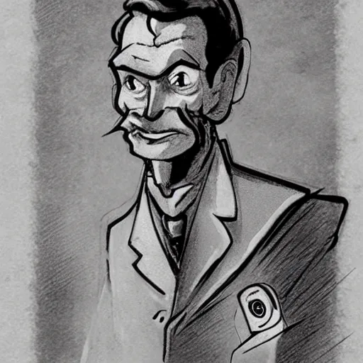 Prompt: concept art of doctor from the soviet cartoon with inscription Ai Bolit