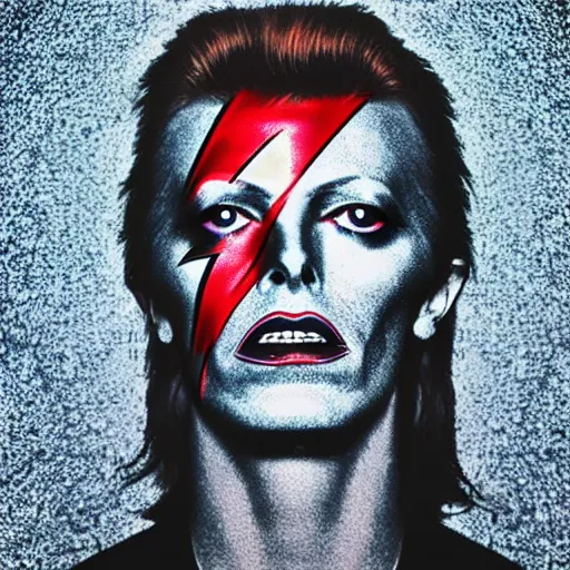 Image similar to stars forming the face of david bowie