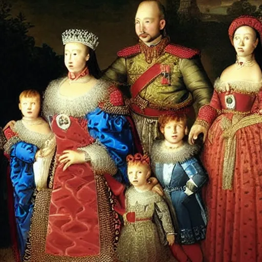 Prompt: king of france and his family in 2 0 2 2